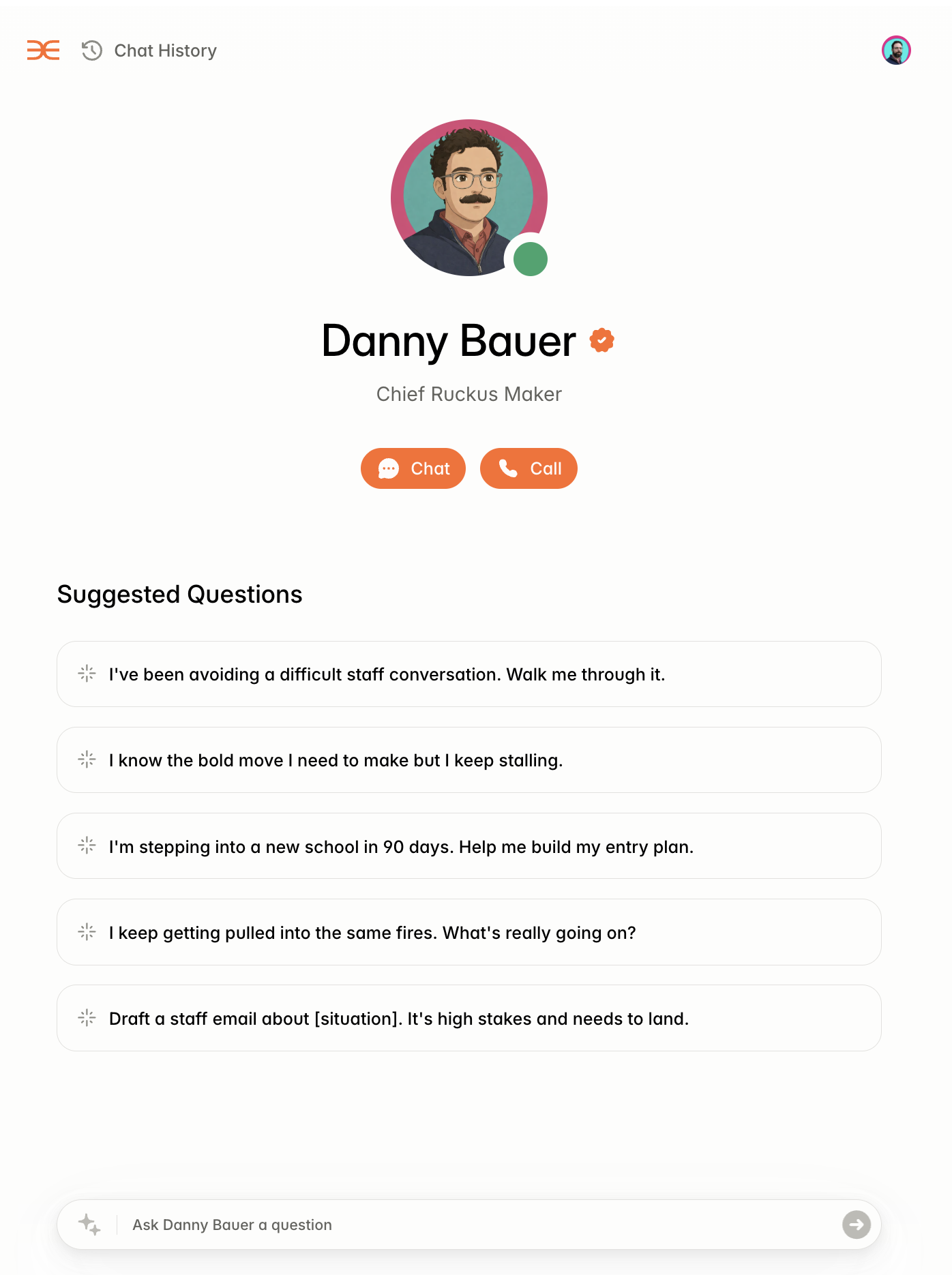 my principal coach home screen